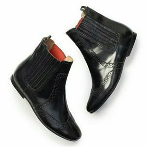 Boden Chelsea Leather Wingtip Ankle Boots Brogue